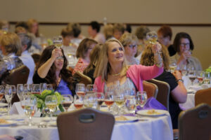 Crystal hosts an interactive wine tasting for the LPGA ladies luncheon at Kingsmill.